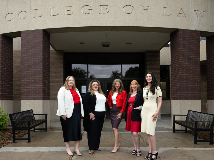 Staff in front of law college
